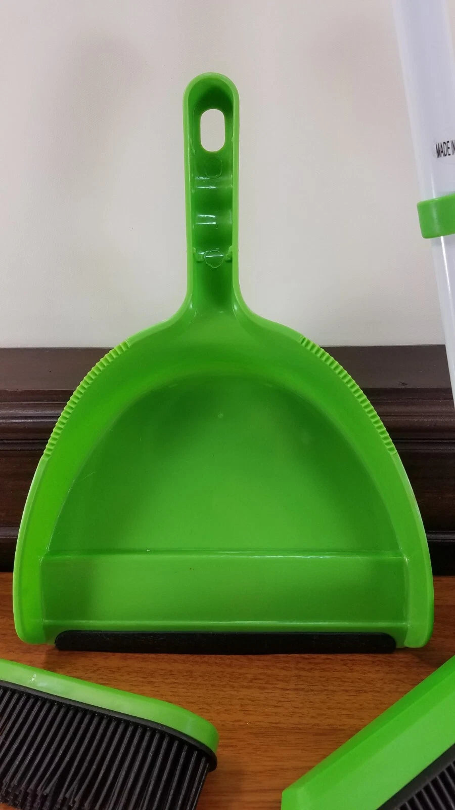 Pet Hair Broom with Dustpan and Hand Broom Set - Pick Green or Purple