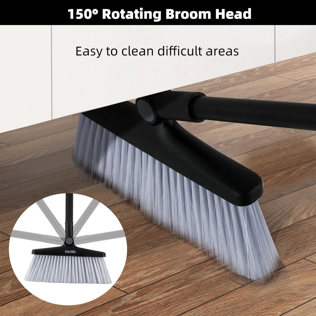 broom and dustpan set upgrade 50 long handle broom with stand up dustpan com