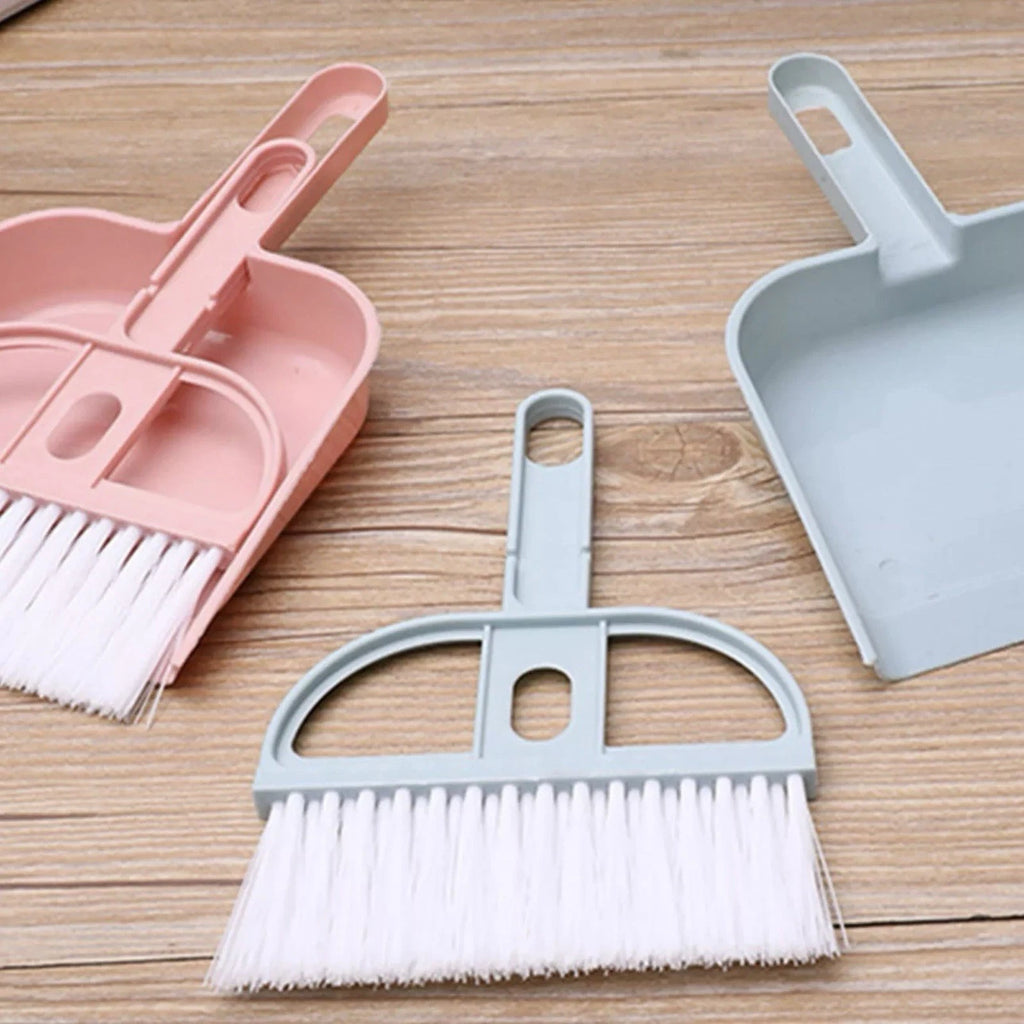 Mini Dust Pan and Brush Desk Cleaning Set Small Cleaning Broom and Dustpan Set