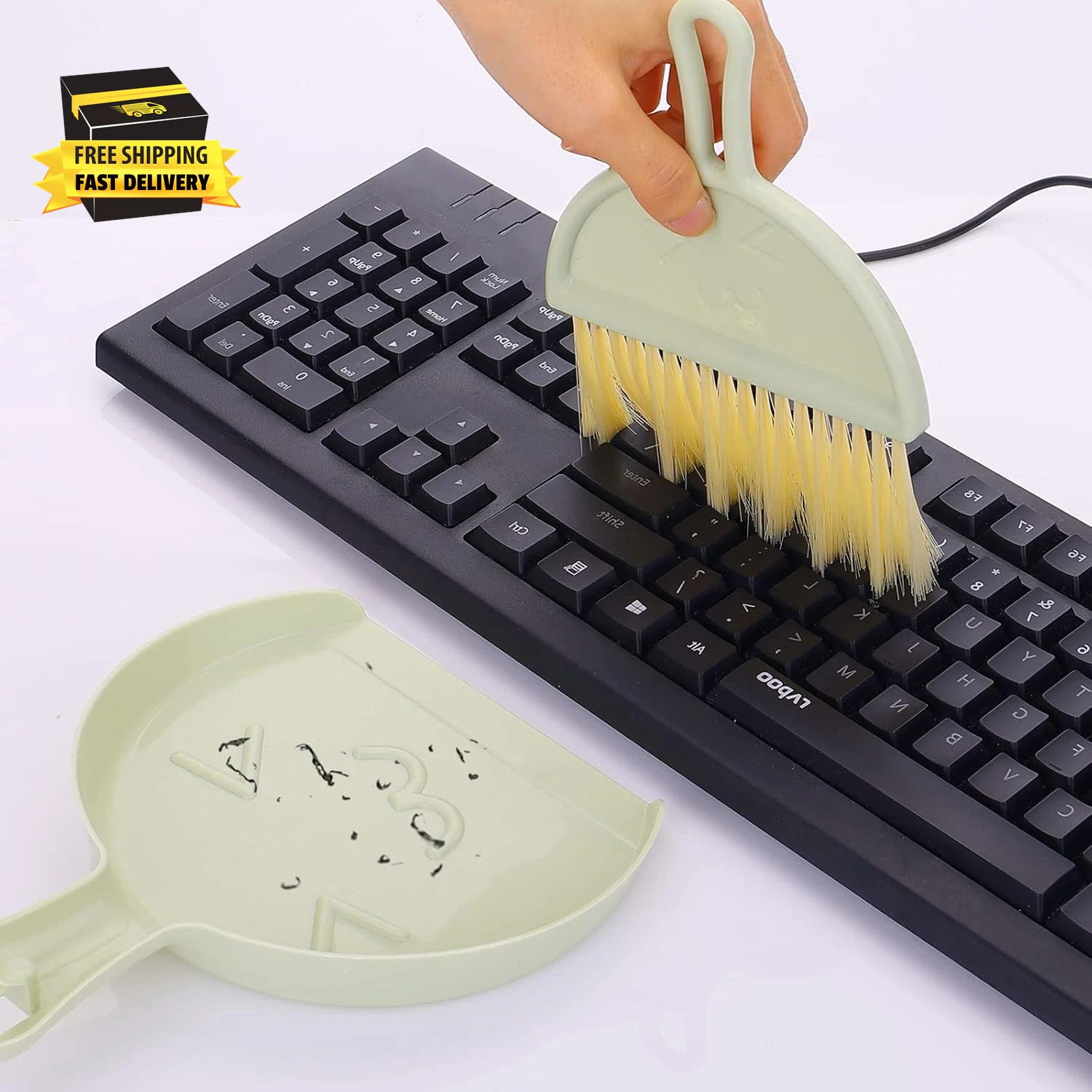 Small Dustpan and Brush Set, Mini Dust Pan with Broom Set Hand Dustpan Portable