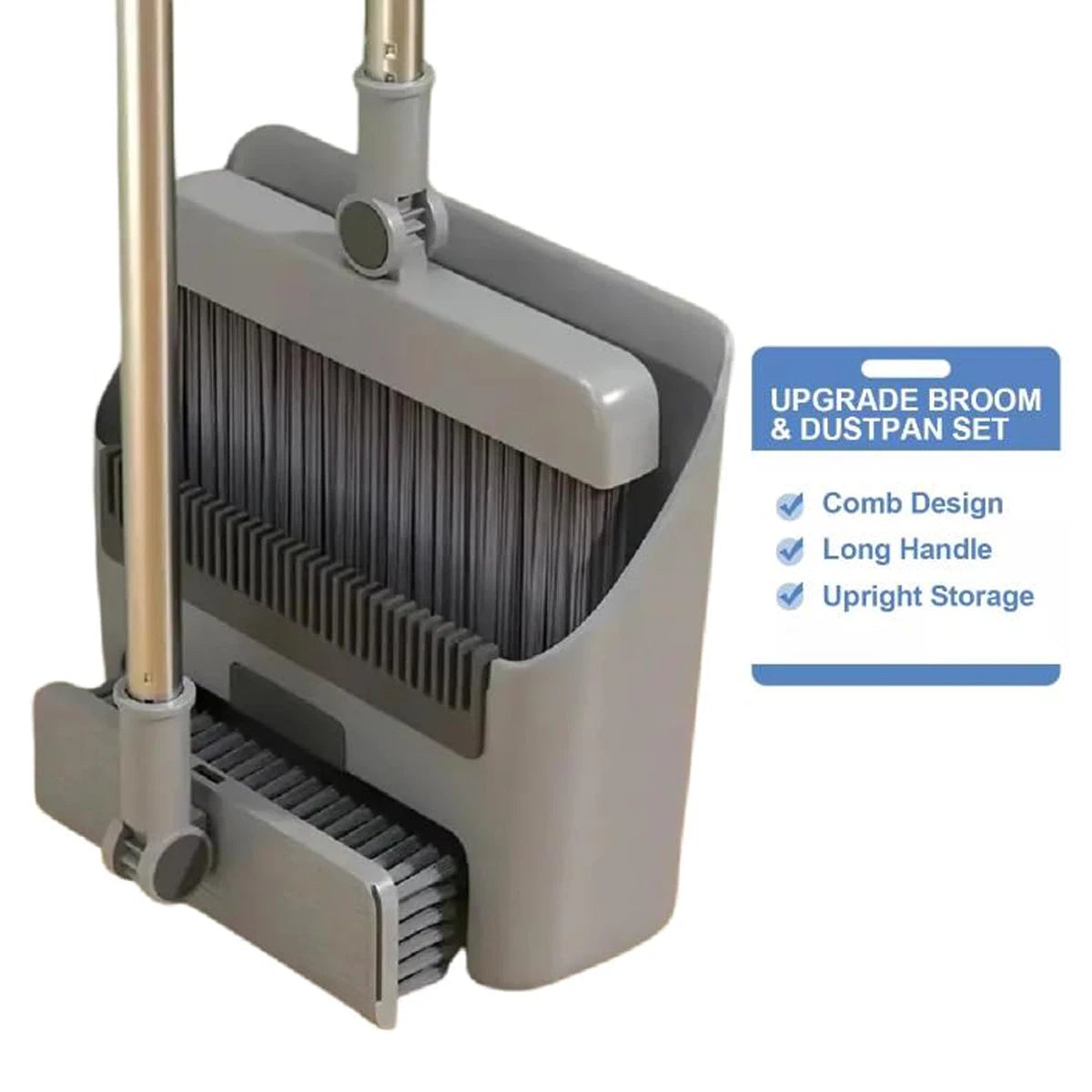 3-in-1 Broom Dustpan Set Rotary Household Magic Folding Hair Sweeping Tools