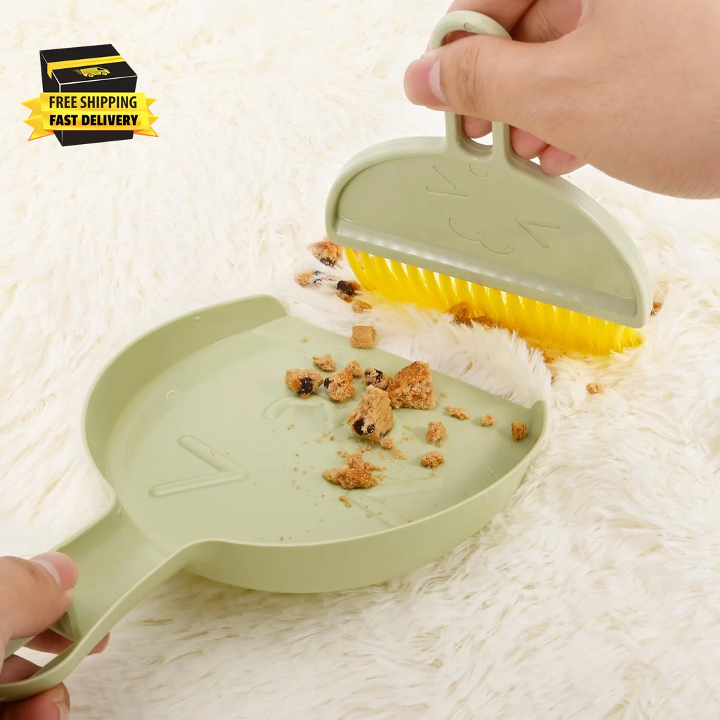 Small Broom and Dustpan Set,Mini Compact Portable, for Home, Sofas, Kitchen Coun
