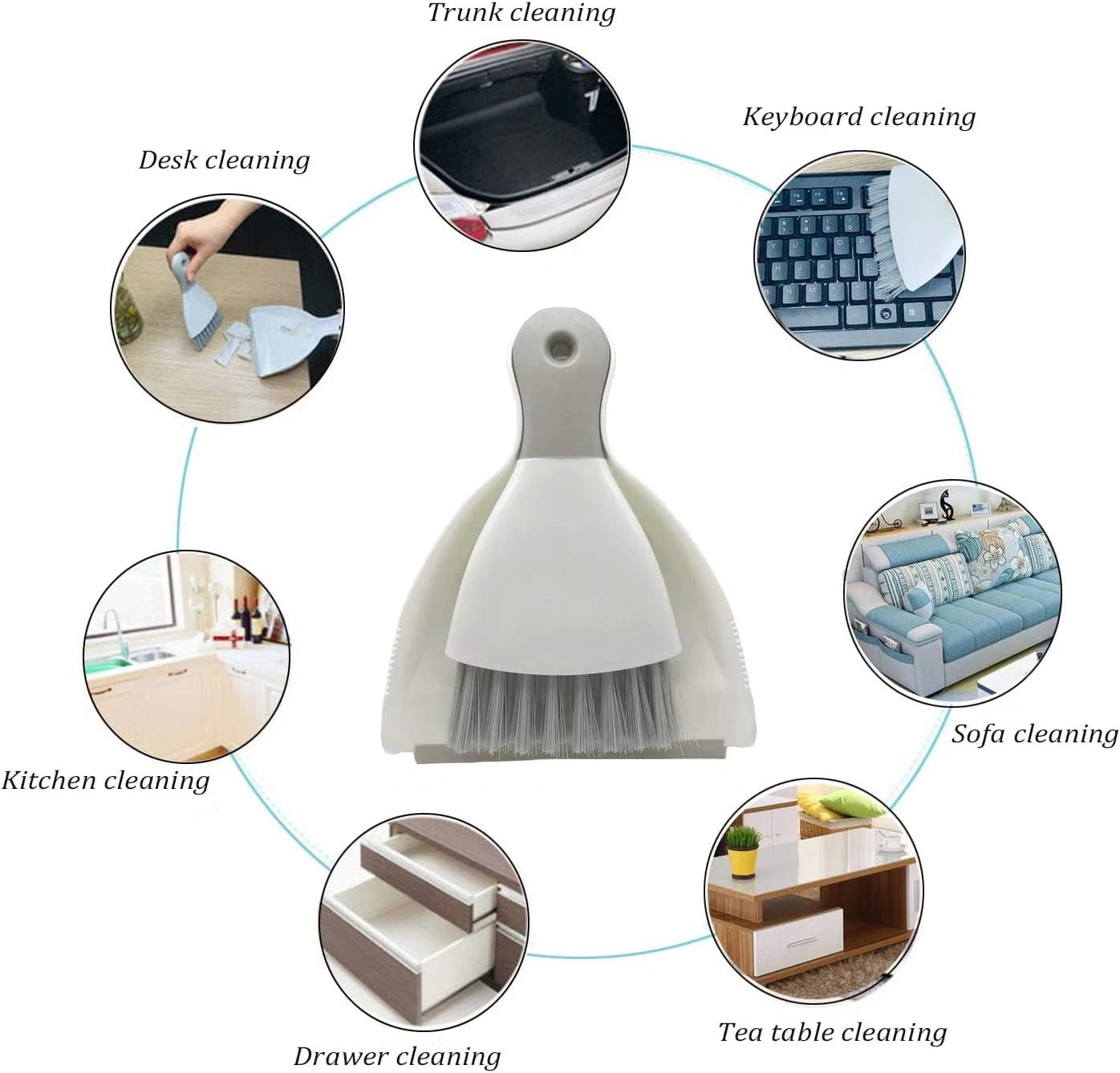 Dust pan Broom Brush Dustpan - and Set Mini Pans with and for Table Key Board