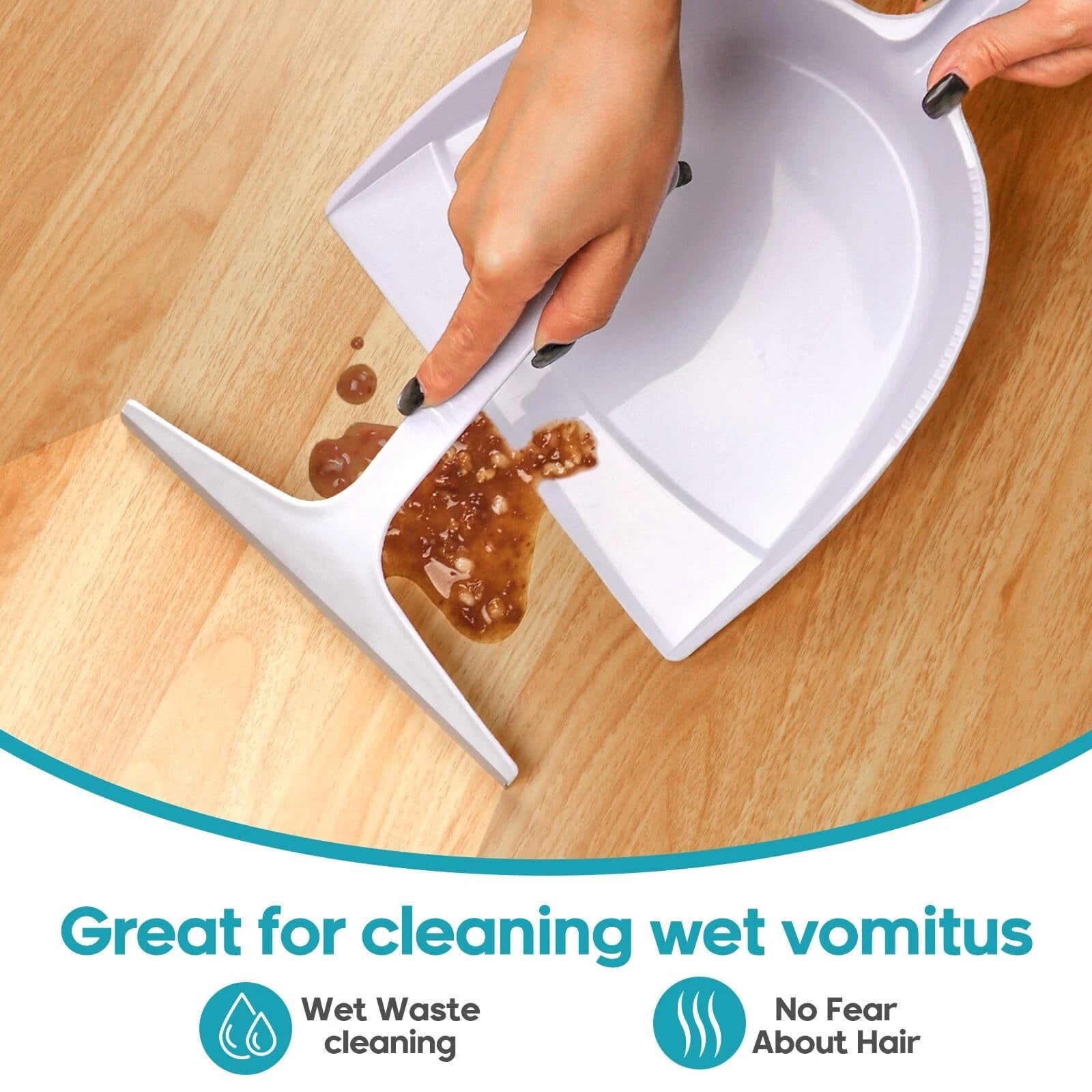 Dustpan and Brush Set for pet, Handheld Broom and Dustpan Set for Cleaning Ca...