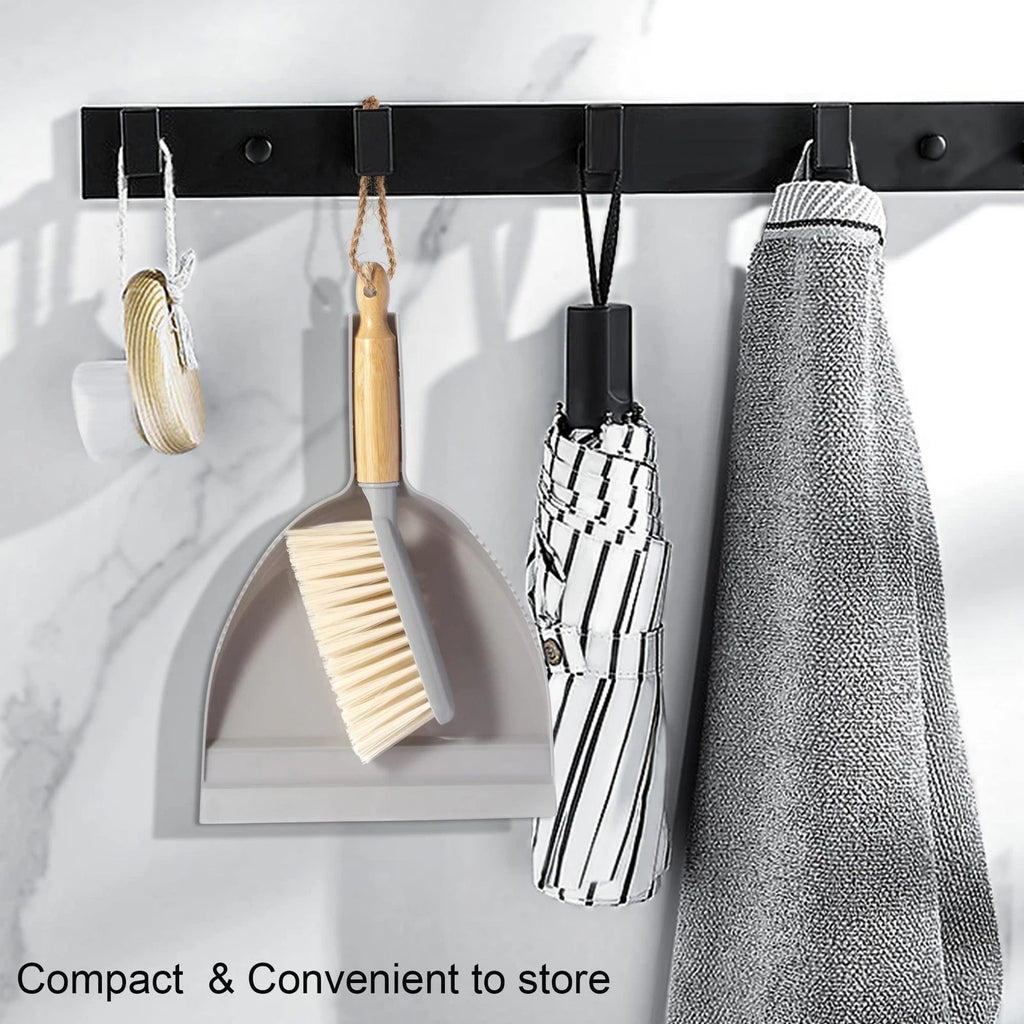 Small Dustpan and Brush Set, Mini Broom and Dustpan Set, Wood Hand Broom and ...