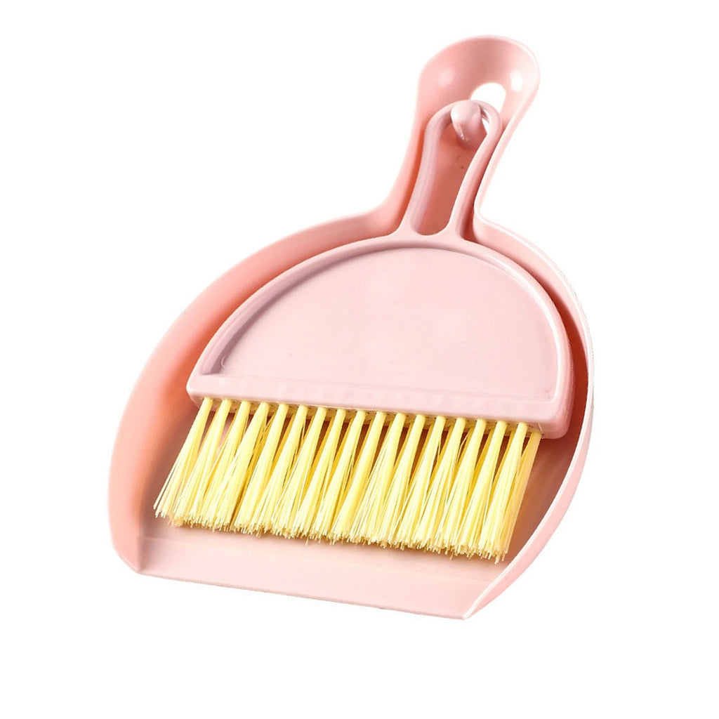 Mini Dustpan Brush Set Compact Multifunctional Table Cleaner Small Broom Dust