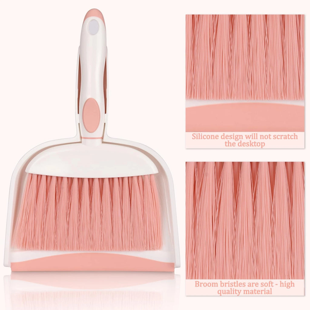 Dustpan and Broom Set/Small Mini Handheld with Cleaning Brush Combo for Home