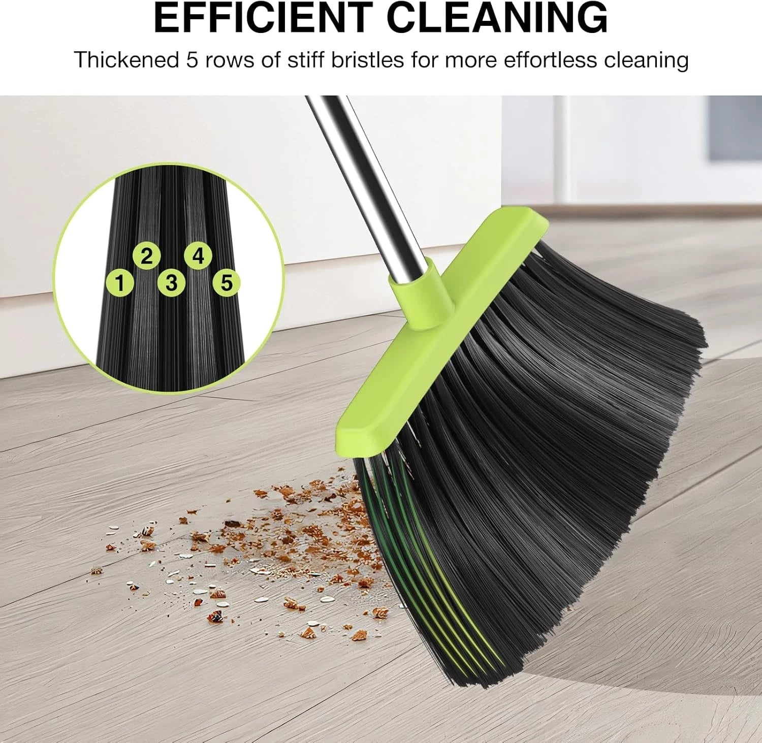 Broom dustpan set, adjustable handle broom dustpan combination