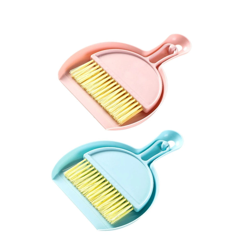 Mini Dustpan Brush Set Compact Multifunctional Table Cleaner Small Broom Dust