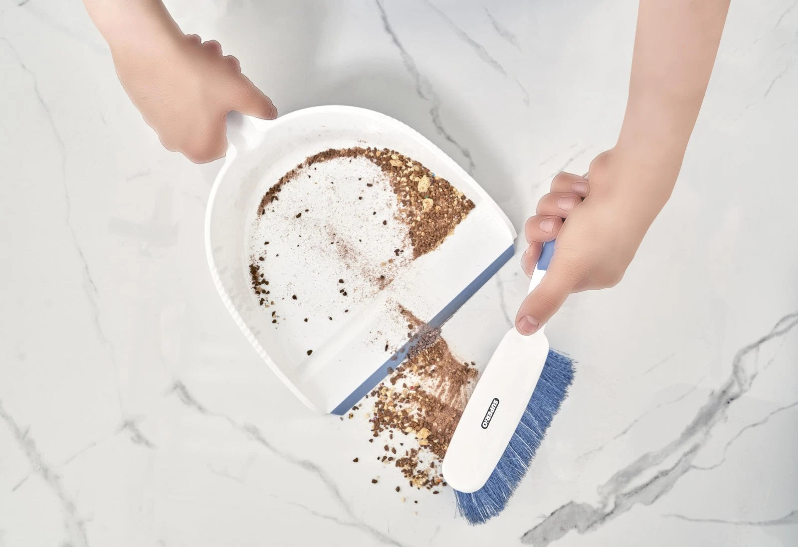 Superio Durable Broom and Dustpan Set for Efficient Cleaning and Storage