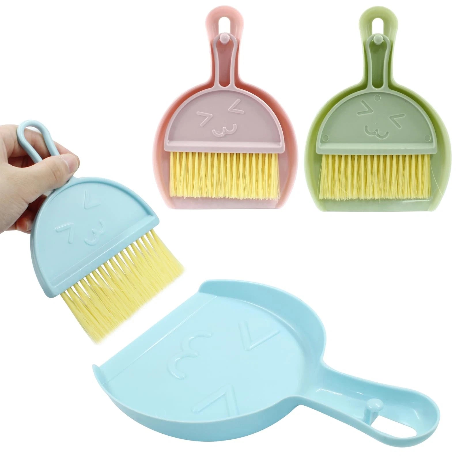 Mini Dust Pans With Brush Set Small Broom and Hand Dustpan for Home Cleaning