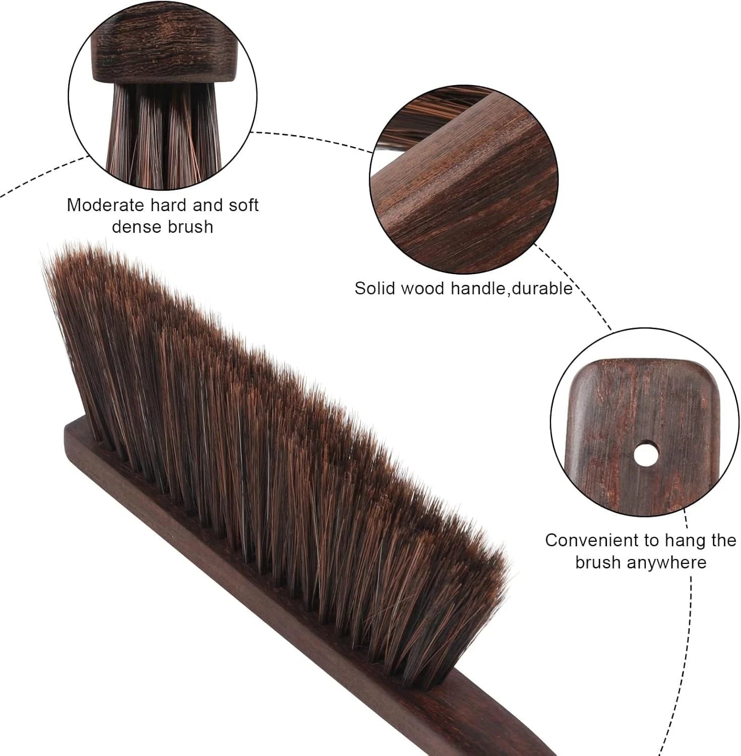 17In Metal Dustpan and Brush Set,Extra Large Handheld Dust Pan and Wood Broom...