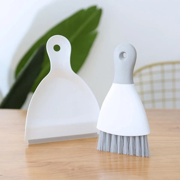 Mini Dustpan and Brush Set Small Hand Broom and Dust Pan for Desk Table Kitchen