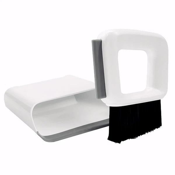 Compact Dustpan and Broom Set with Scrubber TPR Handle ABS Nylon Design Space...