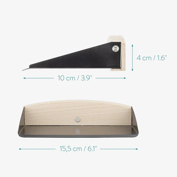 Small Dustpan and Brush Set - Wooden Mini for Sweeping Table Tabletop Compact
