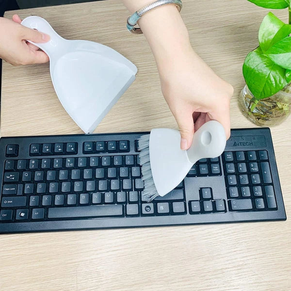 Mini Dustpan and Brush Set Small Hand Broom and Dust Pan for Desk Table Kitchen