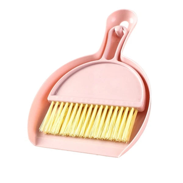 Mini Dustpan Brush Set Compact Multifunctional Table Cleaner Small Broom Dust