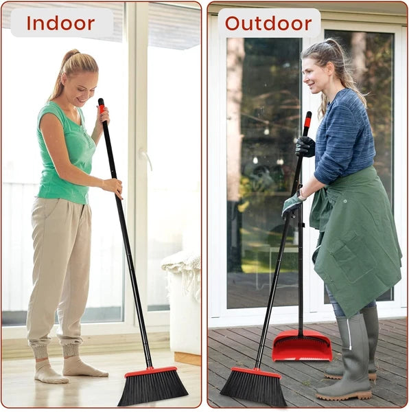 Elegant 52-Inch Broom and Dustpan Set: Perfect for Effortless Home Cleaning