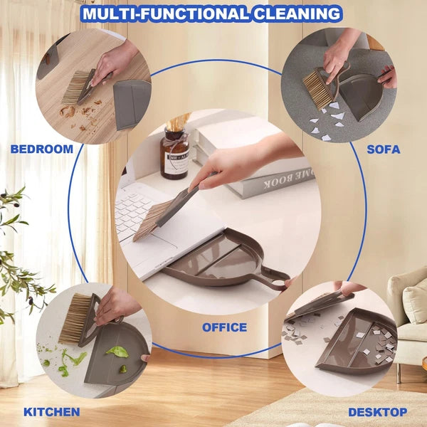 Mini Broom and Dustpan Set Hand with Portable Housekeeping Cleaning Tools