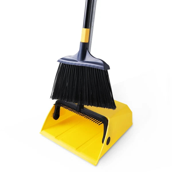 Commercial Broom and Dustpan Set with Comb Commercial Outdoor Indoor for Cour...