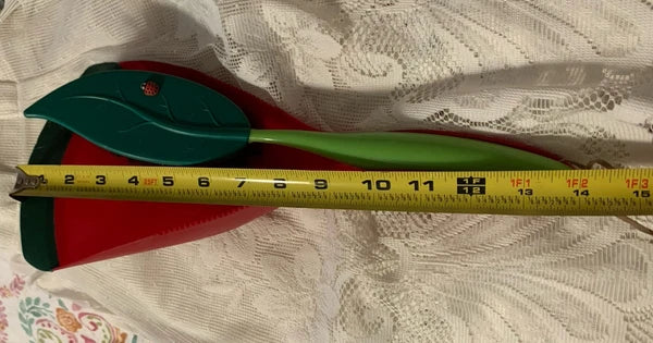 ❤️Novelty Broom & Dustpan Set Hand Brush Red Pan, Ladybug On Green Leaf