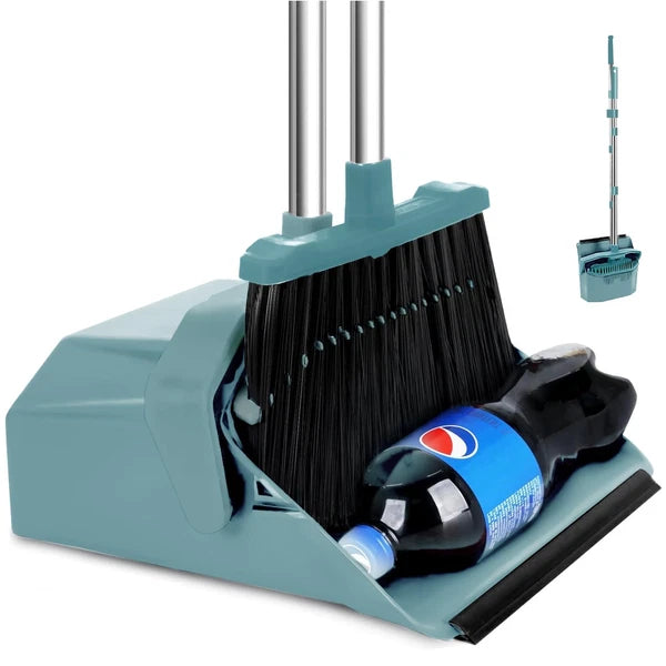 Upgrade Broom and Dustpan Set, Broom with Dustpan Combo Sets, Large Brooms an...