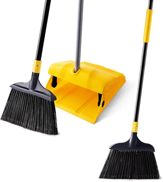 Commercial Broom and Dustpan Set with Windproof Cover Commercial Outdoor Indoor