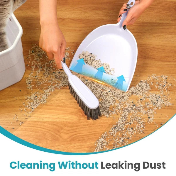 Dustpan and Brush Set for pet, Handheld Broom and Dustpan Set for Cleaning Ca...