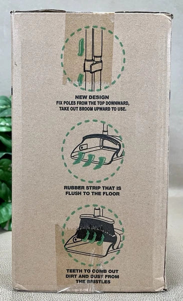 XXFLOWER Broom & Dustpan Set - Unique Pink & Metal Combo