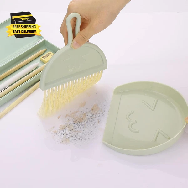 Small Dustpan and Brush Set, Mini Dust Pan with Broom Set Hand Dustpan Portable