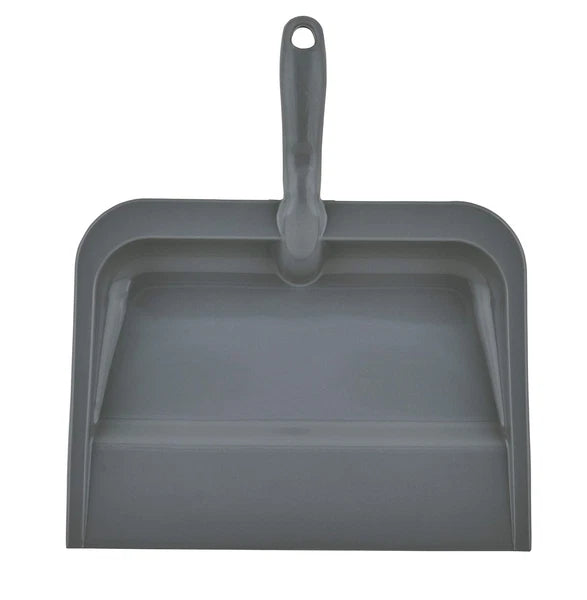 Set Grey Broom and Dustpan 48” Handle Durable Plastic Dustpan with Comfortable