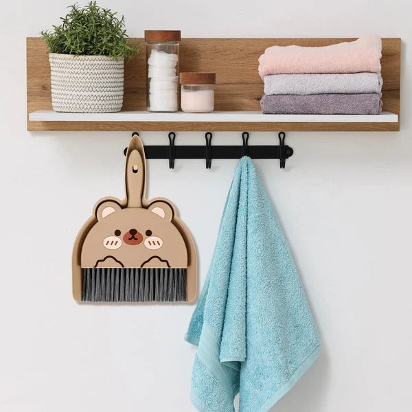 Portable Hand Broom and Dustpan Set Cute Mini and with Durable Brush Lightweight