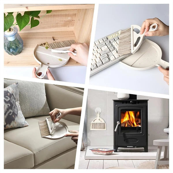 Mini Broom & Dustpan Brush Set Small Handheld for Kitchen Car Cat Litter