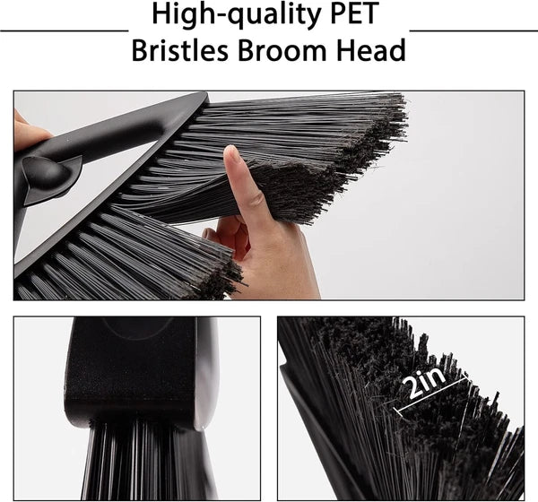 Commercial Angle Broom and Dustpan Combo, with Long Handle, Lobby Dust Pan Sw...