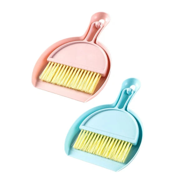 Mini Dustpan Brush Set Compact Multifunctional Table Cleaner Small Broom Dust