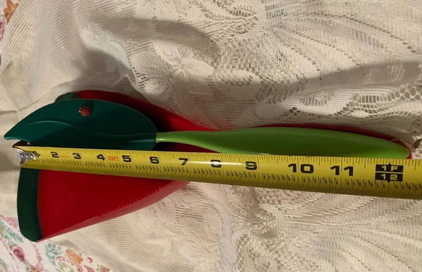 ❤️Novelty Broom & Dustpan Set Hand Brush Red Pan, Ladybug On Green Leaf