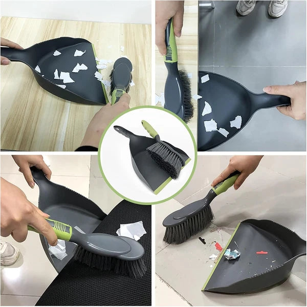 Self-Cleaning Dustpan and Brush Set - Perfect for Floors and Pet Areas