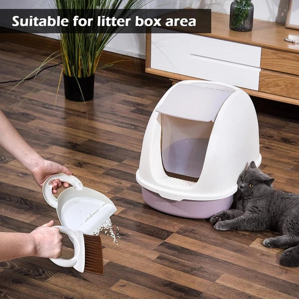 Mini Dustpan Hand Broom Brush: Small and Set, Dust White