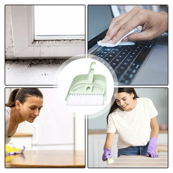 Mini Dust Pan and Brush Desk Cleaning Set Small Cleaning Broom and Dustpan Set