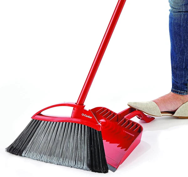Pet Pro Broom with Step-On Dustpan | Remove 99% with One Sweep | Dustpan Removes
