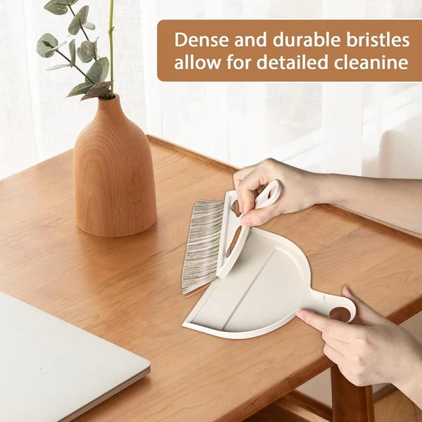 Mini Broom & Dustpan Brush Set Small Handheld for Kitchen Car Cat Litter