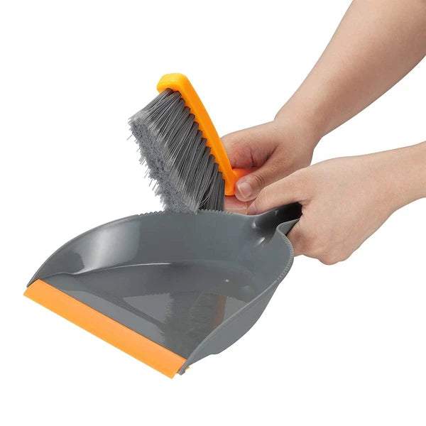 Mini Broom and Dustpan Set - Small and for Home Camping Whisk Brooms Small(Gray