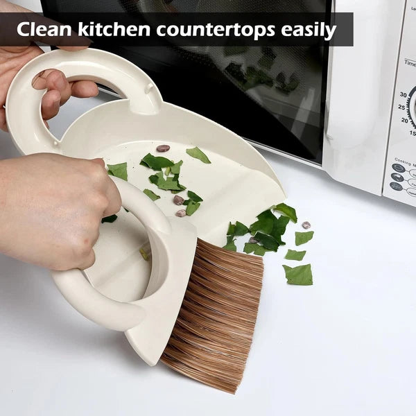 Mini Dustpan Hand Broom Brush: Small and Set, Dust White