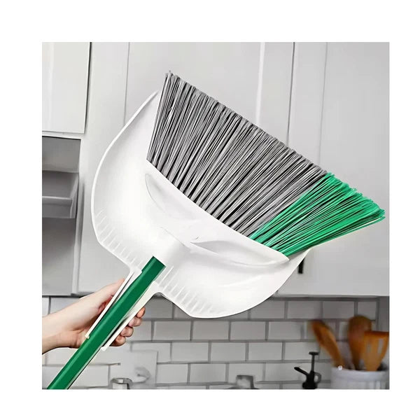 2 Pack Libman XL Heavy Duty Angle Steel Handle Broom With Dustpan Cleaning Set