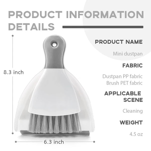Mini Dustpan and Brush Set Small Hand Broom and Dust Pan for Desk Table Kitchen