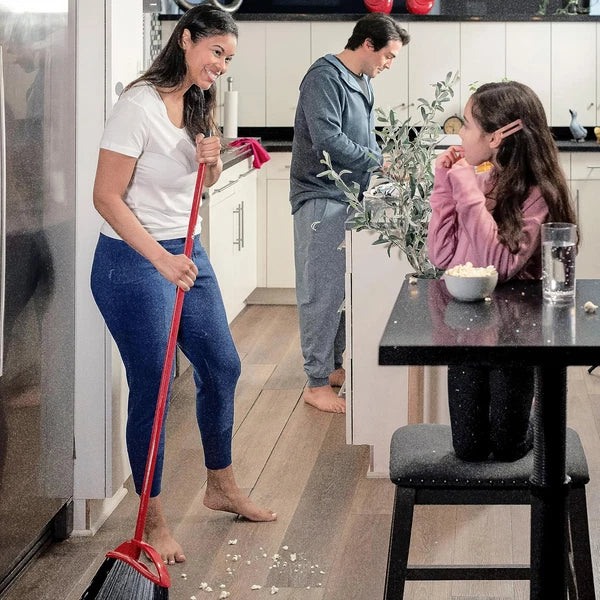 Pet Pro Broom with Step-On Dustpan | Remove 99% with One Sweep | Dustpan Removes