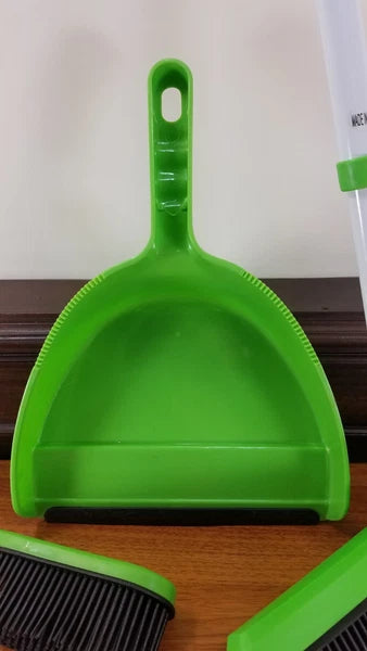 Pet Hair Broom with Dustpan and Hand Broom Set - Pick Green or Purple