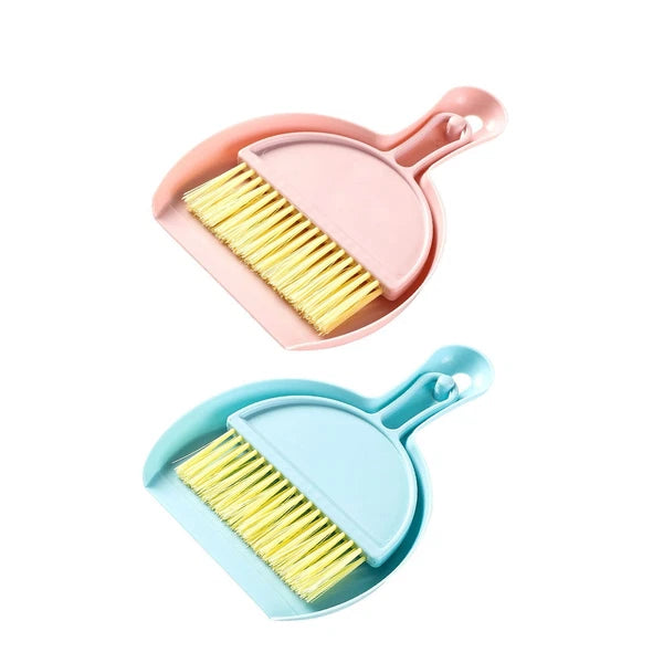 Mini Dustpan Brush Set Compact Multifunctional Table Cleaner Small Broom Dust