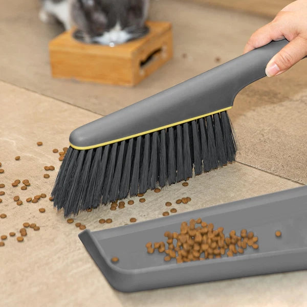 Lumkew Small Broom and Dustpan Set, Hand Mini Dust-Pan and Brush, Handheld Po...