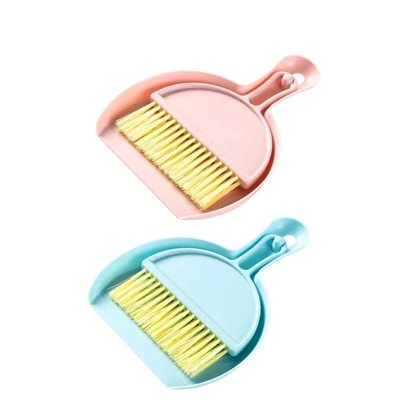 Mini Dustpan Brush Set Compact Multifunctional Table Cleaner Small Broom Dust